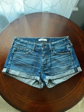 Abercrombie and Fitch Cuffed Denim Jeans Shorts, Size 8